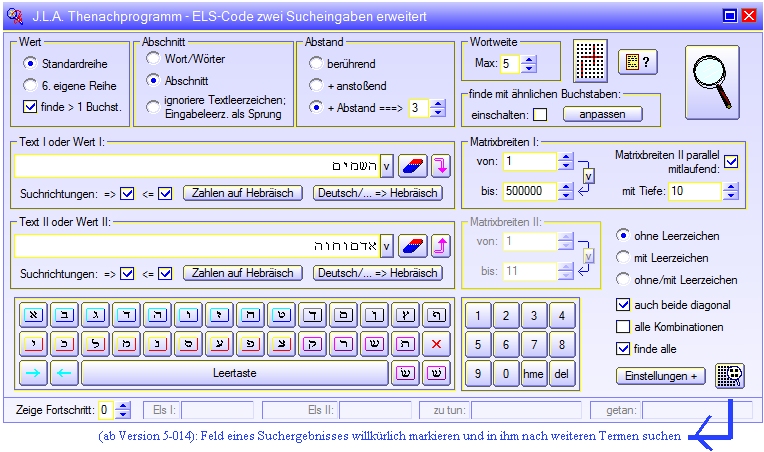 J.L.A. Thenachprogramm - ELSCode-Suche