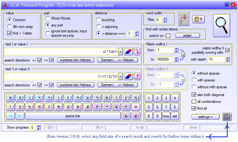 J.L.A. Thenachprogram - ELS-code search function